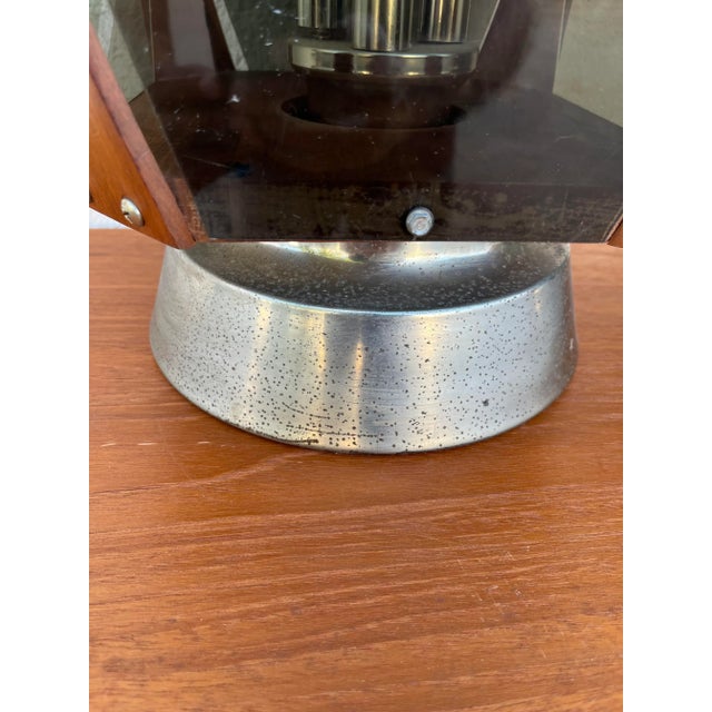 Wood Apair of Mid Century Modern Danish Style Smoked Acrylic Table Lamps. Circa 1970s For Sale - Image 7 of 13