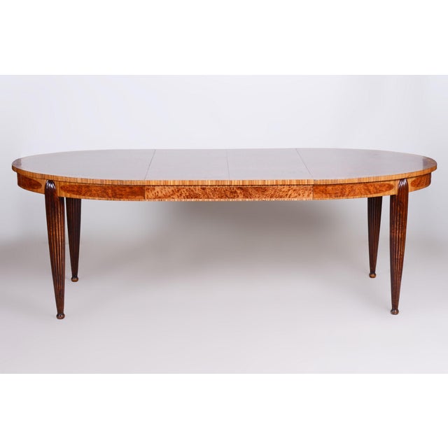 Art Deco Dining Set in Walnut and Mahogany by Paul Follot, France, 1920s, Set of 7 For Sale - Image 17 of 18