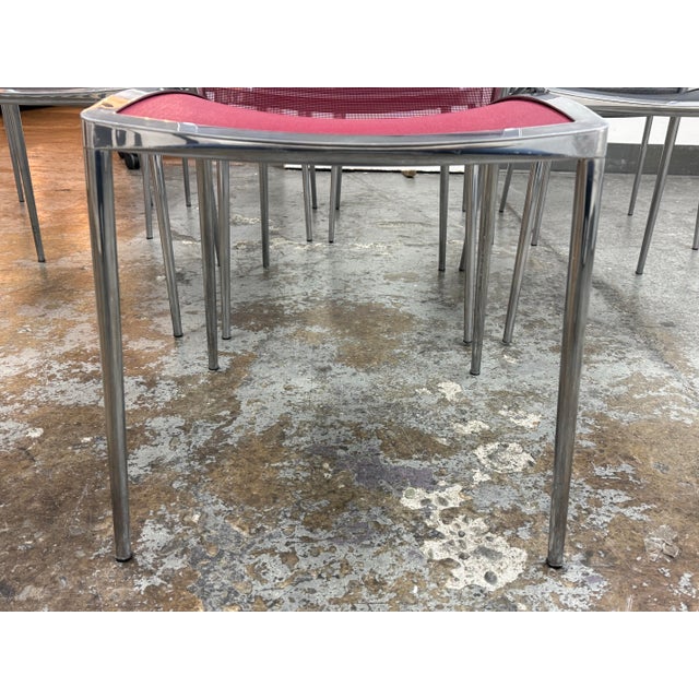 Black Roberto Barbieri for Zanotta Zilli Stacking Chairs, Set of Eight For Sale - Image 8 of 12