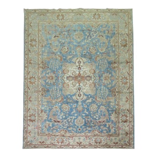 Antique Zabihi Collection Animal Pictorial Persian Tabriz Rug - 9'2" x 12'7" For Sale