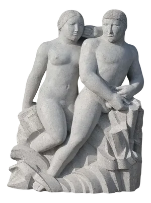 Blue Stone Statue by Jan Keustermans, 1990s