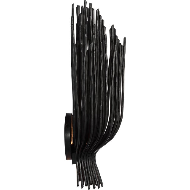 Visual Comfort Chapman & Myers for Visual Comfort Signature Astra 17" Sculpted Sconce in Aged Iron For Sale - Image 4 of 11