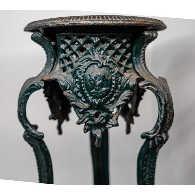 Metal Antique Victorian Cast Iron and Marble Tables For Sale - Image 7 of 10
