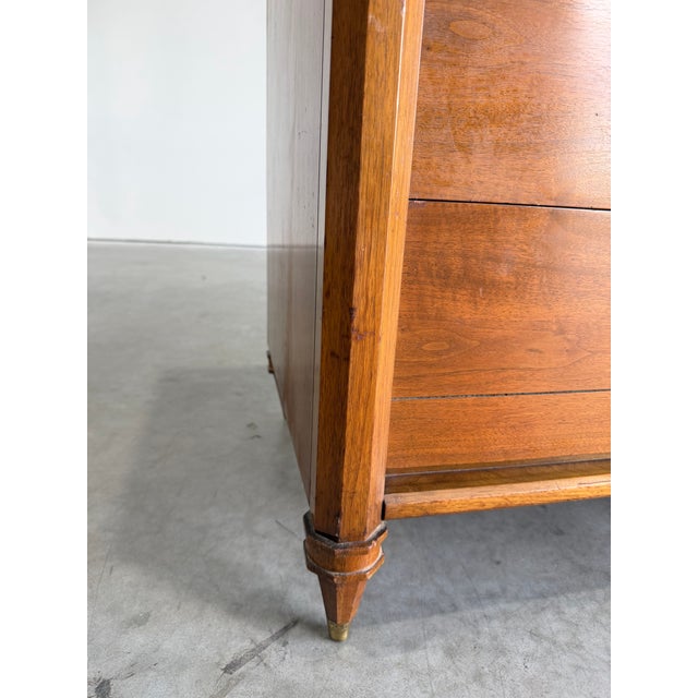 Brown Mid Century Modern Walnut 8 Drawer Long Dresser For Sale - Image 8 of 12