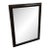 Rectangular Dark Wood Beveled Mirror, Farmhouse Style For Sale