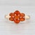 Modern 0.70ctw Fire Opal Cluster Ring 14k Yellow Gold Size 7 For Sale - Image 3 of 8