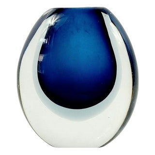 Mid-Century Scandinavian Sommerso Art Glass Vase by Vicke Lindstrand for Kosta, Sweden, 1960s For Sale