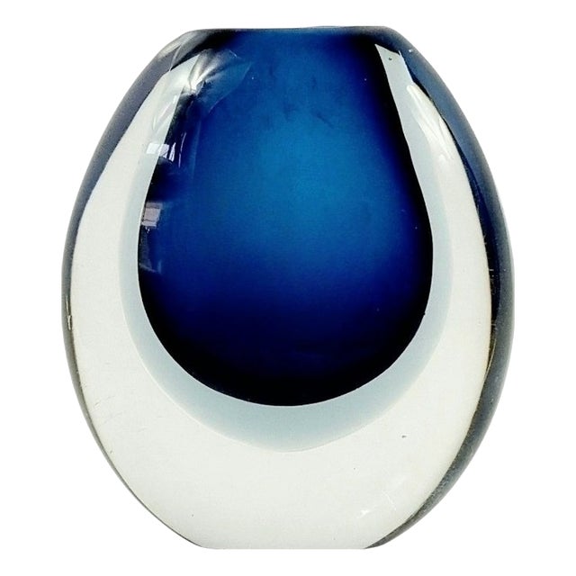 Mid-Century Scandinavian Sommerso Art Glass Vase by Vicke Lindstrand for Kosta, Sweden, 1960s For Sale