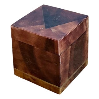 Vintage Lacquered Horn Accent Box For Sale