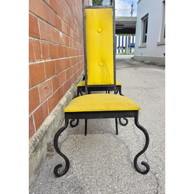 Post Modern Wrought Iron Chairs - Set of 4 For Sale - Image 10 of 11