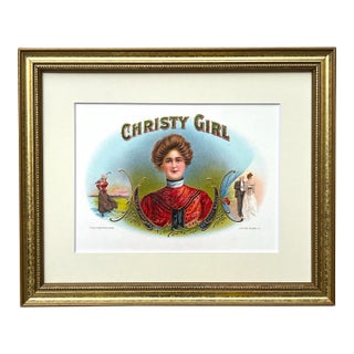 Christie Girl Lithograph Cigar Box For Sale