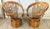 Boho Chic Vintage Paul Frankl Style Bamboo Rattan Swivel Chairs - Set of 2 For Sale - Image 3 of 7