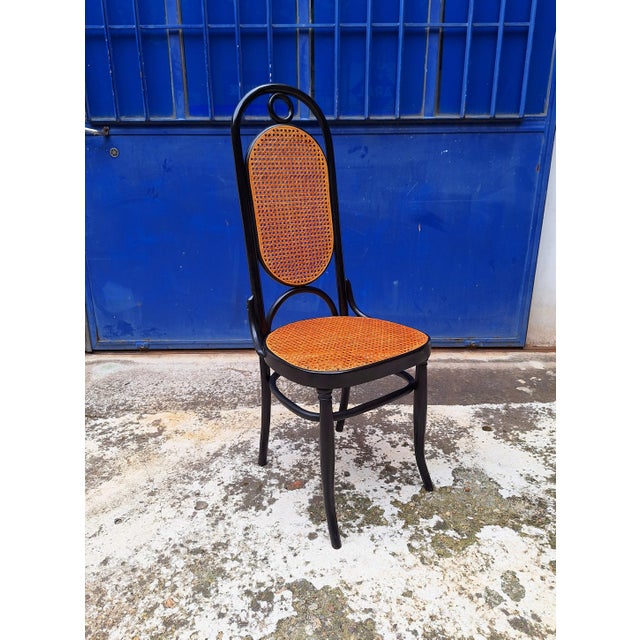 Model 21 chair produced in the 1970s by Herbatschek in Milan. The chair is a Thonet model from the early 1900s. Made of...