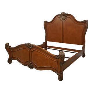 Henredon King Size French Style High Back Bed For Sale