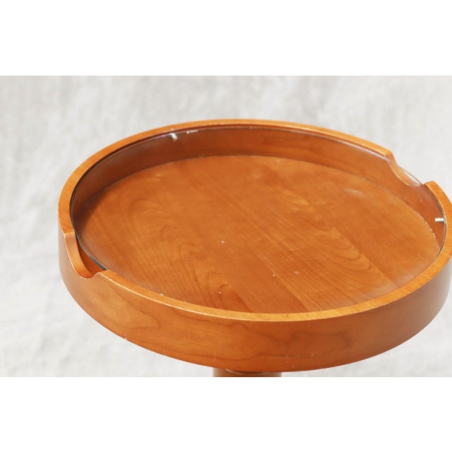 Metal Vintage Side Table in Walnut For Sale - Image 7 of 13