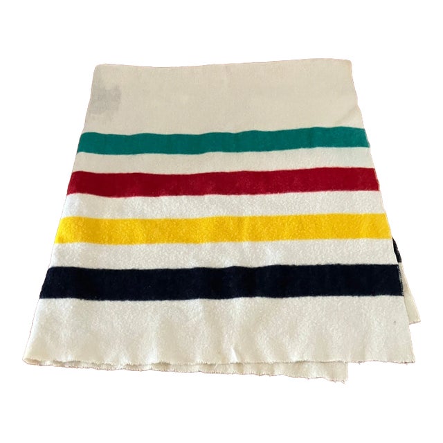 Vintage Four Point Hudson Bay Wool Blanket Throw Chairish