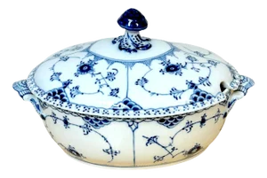 Royal Copenhagen Blue Fluted Half Lace Tureen with Lid 200CL