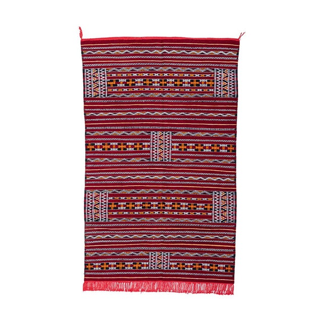 Moroccan Flatweave Wool Rug by Azele Studio For Sale - Image 10 of 10