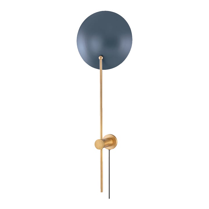 Troy Lighting Leif 1-Light Portable Plug In Wall Sconce, Patina Brass ...