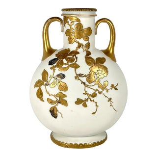 Thomas Webb & Sons Opaline Jules Barbe Vase For Sale