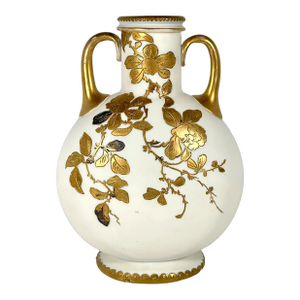 Thomas Webb & Sons Opaline Jules Barbe Vase