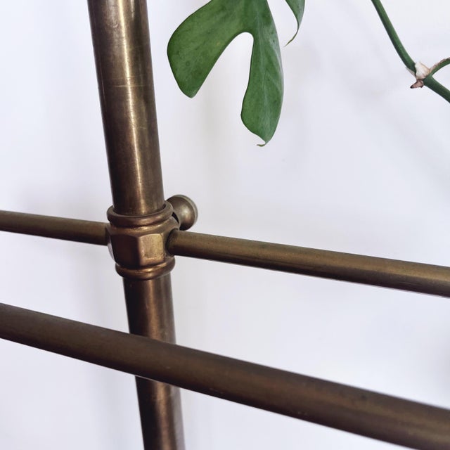 1940s Antique Hollywood Regency Brass Towel Rack For Sale - Image 5 of 5