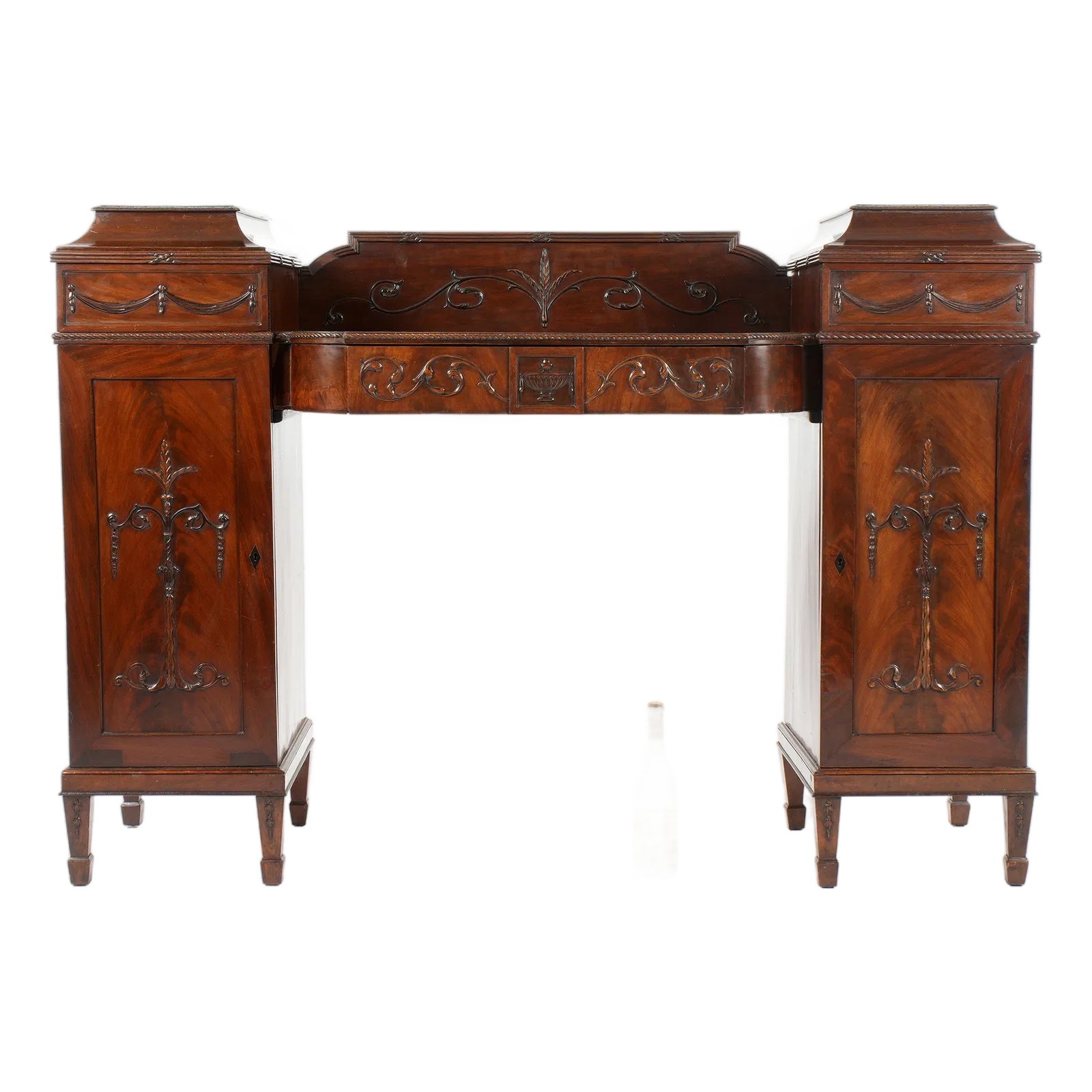Antique English Edwardian Style Neoclassical Mahogany Sideboard Buffet ...