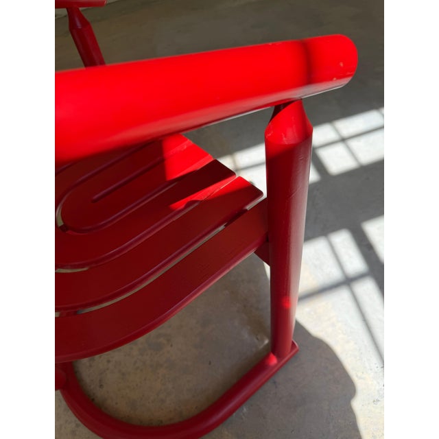 Red Armchair from Allmilmö, 1980s For Sale - Image 9 of 11