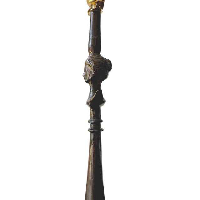 Alberto & Diego Giacometti Late 20th Century Cast Iron Lamp After Giacometti For Sale - Image 4 of 13