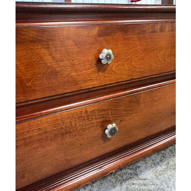 Brown Ethan Allen British Classics File Credenza in Cinnabar For Sale - Image 8 of 11