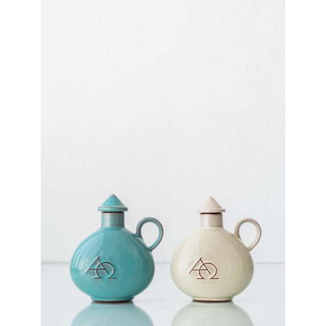 Bauhaus Ceramic Alpha Omega Cruet by Theodor Bogler, 1948-1968, Set of 2 For Sale - Image 9 of 9