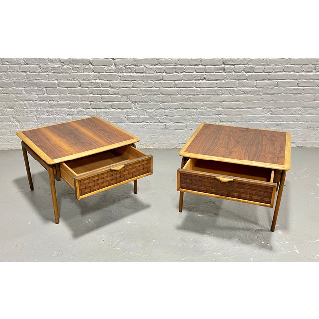 Mid Century Modern Walnut & Oak End Tables by Warren Church for Lane Perception For Sale In New York - Image 6 of 12