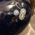 A blue and gold ceramic vase decorated with flowers made in Italy in the 1960s by Saca. Excellent conditions. Marked on...