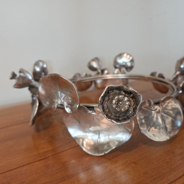 Art Nouveau-Style Bronze Jardiniere With Dragonfly & Water Lilies For Sale - Image 6 of 16