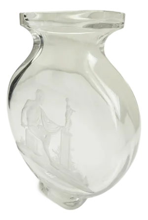 1880s Baccarat Crystal Vase With Neoclassic Intaglio Design