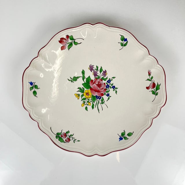 Ceramic Réverbère Scalloped Rim Platter from KG Lunéville For Sale - Image 7 of 7