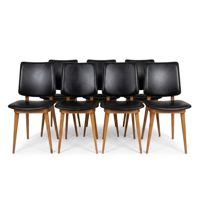 Vintage Scandinavian Chairs in Leatherette, 1960s, Set of 6 For Sale - Image 14 of 16