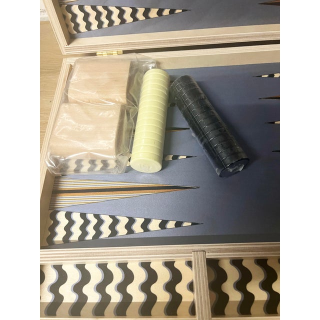 Wolfum “Wavy” Tabletop Backgammon Set For Sale - Image 9 of 9