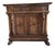 Antique Baroque 17th C. Two Door Carved Cabinet on Carved Paw Feet. 45.5l X 16.5d X 43.5h For Sale