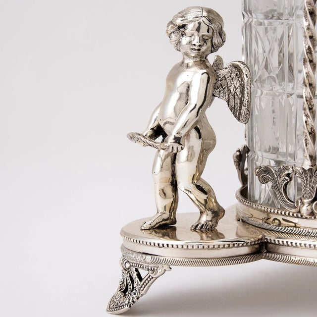 Antique Circa 1900 Biscuit Barrel Jar Victorian Cherub For Sale In Washington DC - Image 6 of 12