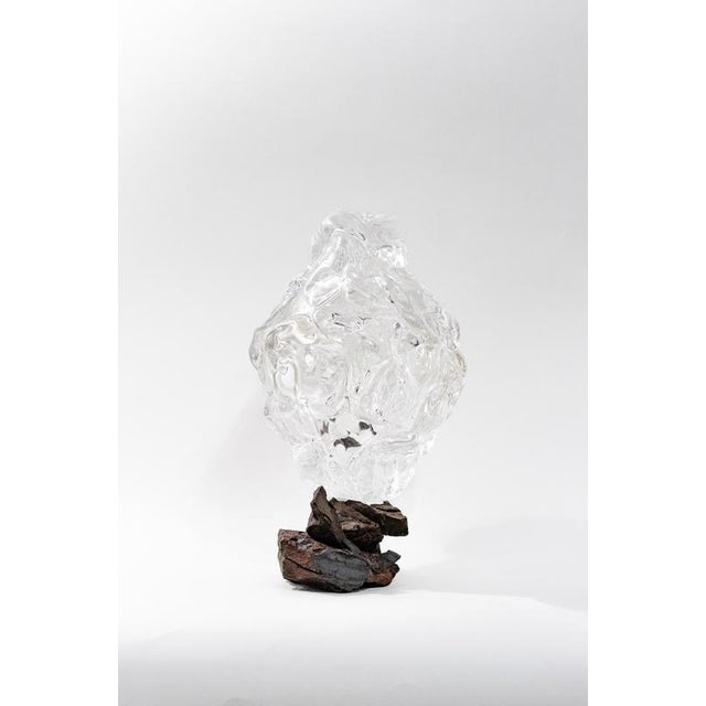 Arctic Circle Series Sculpture in Glass & Natural Clinker by Szkło Studio For Sale - Image 6 of 7