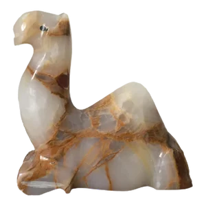 Carved and Polished Onyx Sitting Camel