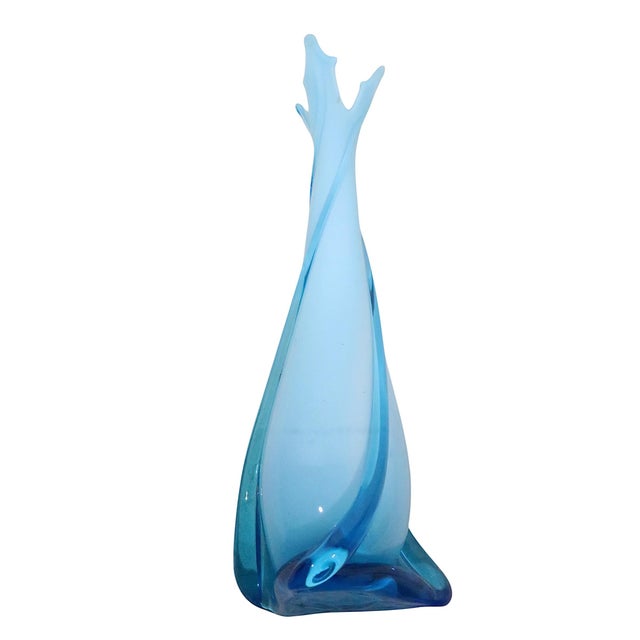 Mid 20th Century Mid Century Murano Swung Art Glass Vase by Cristalleria Fratelli Betti C 1970's For Sale - Image 5 of 10