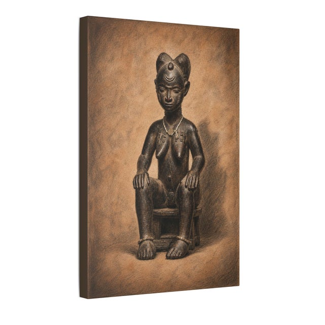 Introduce a commanding focal statement of profound African art history and sophisticated modern minimalism to your...