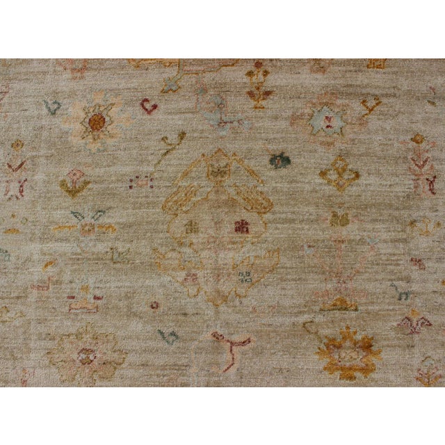 Shabby Chic Keivan Woven Arts Angora Oushak Turkish Rug 12'2 X 14'5 For Sale - Image 3 of 12