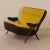 Artifort Hairpin sofa with armrests model 105 designed by Theo Ruth in circa 1955. This sofa shows the playful organic...