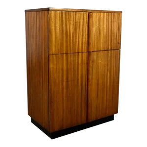 Vintage Art Deco Philippine Mahogany Dry Bar or Liquor Cabinet