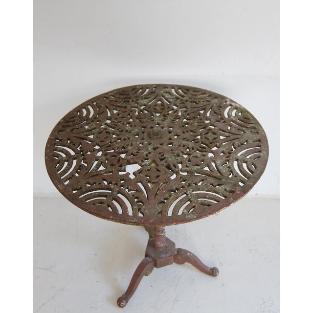 Metal Round Cast Iron Table, 1890s For Sale - Image 7 of 18