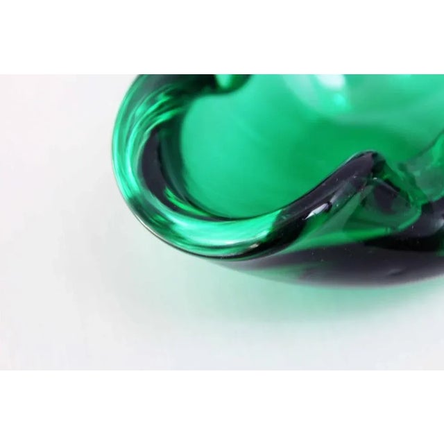 Green Glass Ashtray in Murano Glass, 1960s For Sale - Image 8 of 11