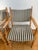 Pair of Mid-Century Scandinavian Modern Beech Lounge Chairs in Striped Upholstery For Sale - Image 14 of 17
